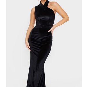 Long formal gown. Black velvet. Worn once